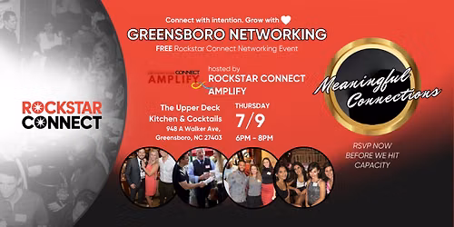 Free Greensboro Rockstar Connect Networking Event (July, NC)