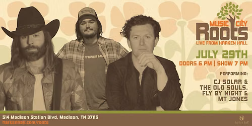 Music City Roots at Harken Hall July 29