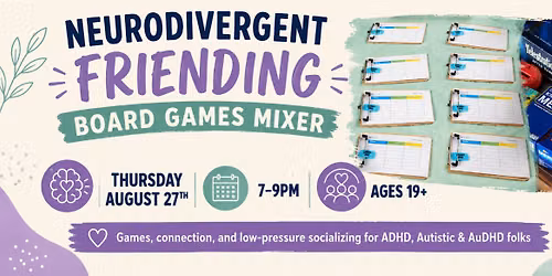  Regina Special Event: Neurodivergent Friending Board Games Mixer
