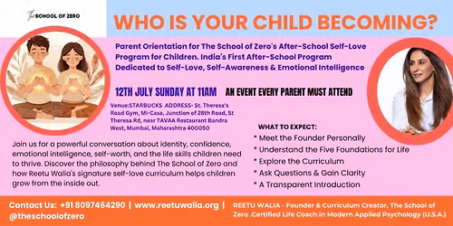 WHO IS YOUR CHILD BECOMING? A Parent Orientation & Introduction to The School of Zero