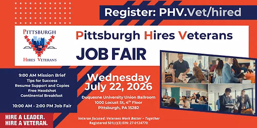 Pittsburgh Hires Veterans JOB FAIR 2026