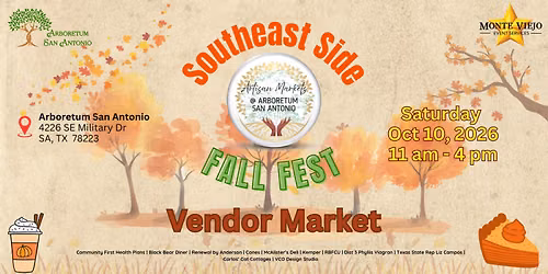 Artisan Markets @Arboretum San Antonio Southeast Side Fall Fest Vendor Market