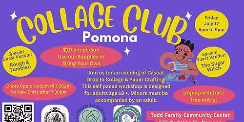 Collage Club Pomona Collage & Paper Crafting Party + Candles & Crystals Pop Up Shop + Make A Candle!
