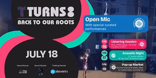 Day 3\/4 | July 18 \u2014 Open Mic: Back to Our Roots