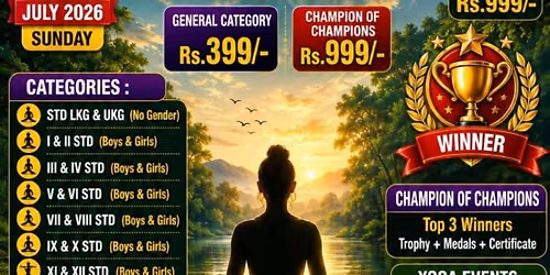 State Level Inter School Yoga Championship July 2026