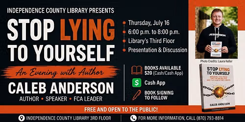 Stop Lying to Yourself: An Evening with Author Caleb Anderson