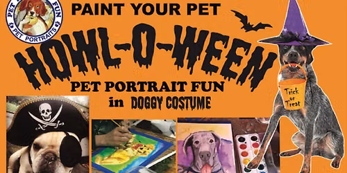 HOWL-O-WEEN Doggie Costume  PAINT AND SIP PET PORTRAIT FUN- Barking Dog New York