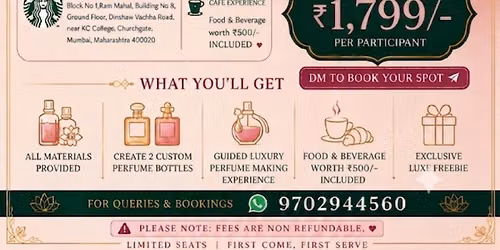 Perfume Making Workshop (Scent crafting workshop)