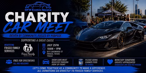 DFW Exotic Car Meets Charity Event