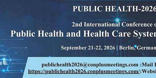 2nd International Conference on Public Health and Health Care System