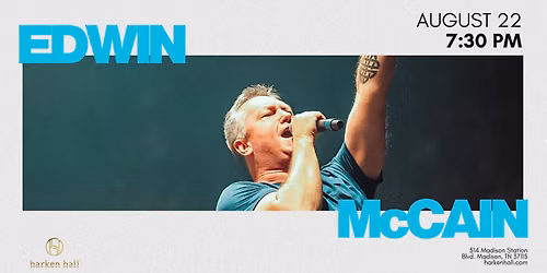 Edwin McCain to Perform at Harken Hall August 22