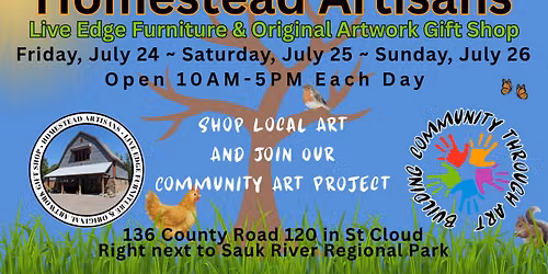 Homestead Artisans Pop-Up Shop: Community Art Project Weekend