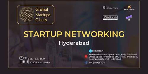GLOBAL STARTUPS CLUB l STARTUP NETWORKING HYDERABAD 2026