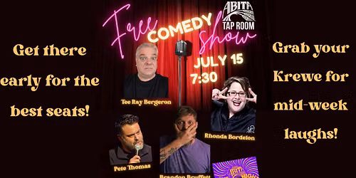 Laugh United Comedy Night at the Abita Taproom | Covington | July 15