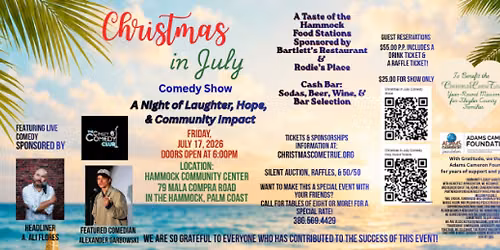 Christmas in July Comedy Show to benefit Christmas Come True