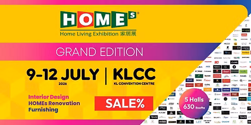 HOMEs \u2013 Home Living Exhibition (Grand Edition) 9\u201312 July 2026 @ KLCC