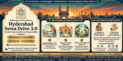 \ud83d\udea9 Hyderabad Sewa Drive 3.0 | Transforming Devotion into Responsibility | DPF on Mission \ud83d\udea9