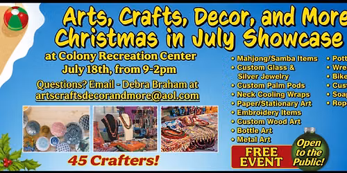 CRAFT SHOW! FREE AND OPEN TO THE PUBLIC!
