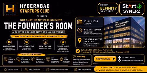 The Founder\u2019s Room - Hyderabad Startups Club