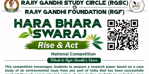 National Competition of Case Study On \u201cHara Bhara Swaraj - RISE & ACT\u201d