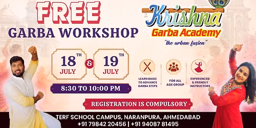 The Folk Garba - 2 Days FREE Authentic Garba Workshop By Krishna Garba Academy