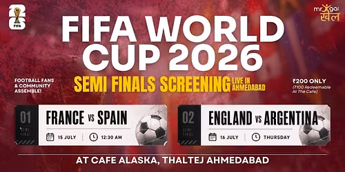 FIFA World Cup 2026\u2122 Semi Finals Live Watch Party | With Khel Mriga | In Ahmedabad \u26bd\ud83c\udf0d