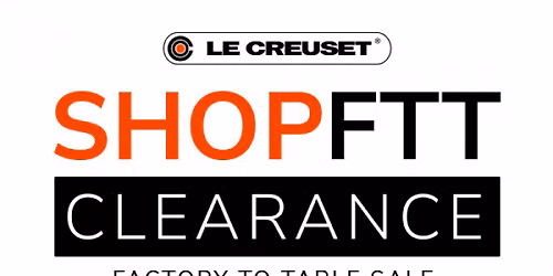 Le Creuset Factory to Table Sale Conroe