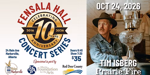 Fensala Hall Concert Series presents TIM ISBERG Prairie Fire