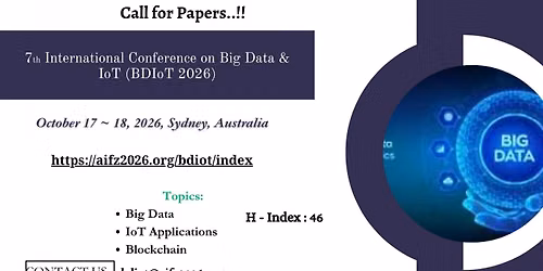 7th International Conference on Big Data & IoT (BDIoT 2026)
