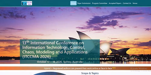 13th International Conference on Information Technology, Control, Chaos, Modeling and Applications