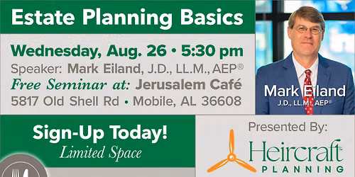 Estate Planning Basics: Free Dinner Seminar