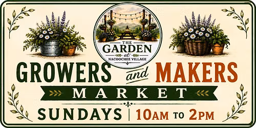 Growers & Makers Market in The Garden at Nacoochee Village Helen, Georgia