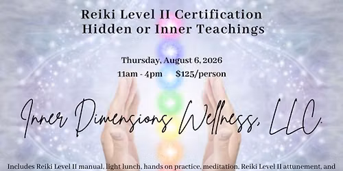 Usui Reiki Level II Certification