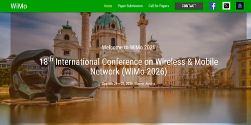18th International Conference on Wireless & Mobile Network (WiMo 2026)