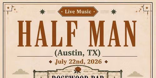 Live Music: Half Man (Austin, TX), Era Snow, Jamielynn Amato
