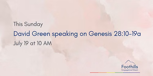 David Green speaking on Genesis 28:10-19a