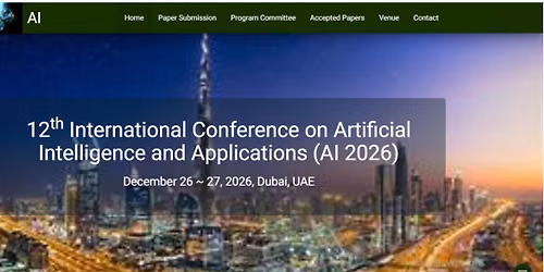 12th International Conference on Artificial Intelligence and Applications (AI 2026)