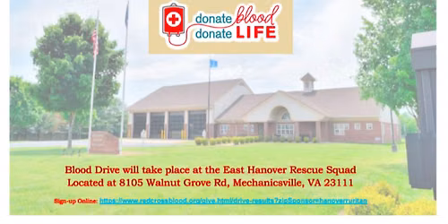 Hanover Ruritan Club and East Hanover Volunteer Rescue Squad Blood Drive
