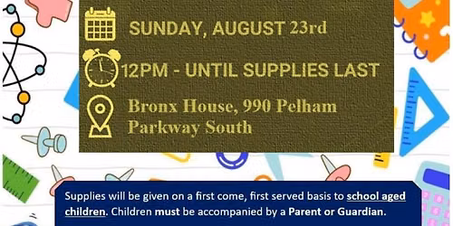Pelham Parkway Neighborhood Association Host Back To School Giveaway 