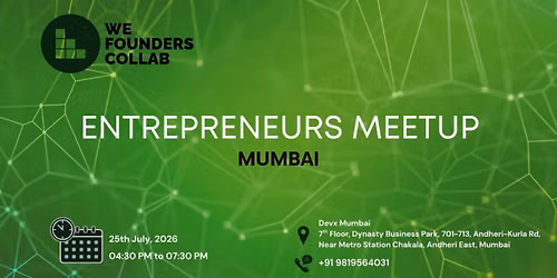 Entrepreneurs Meetup by We Founders Collab Mumbai 2026