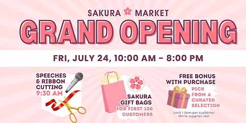 SAKURA MARKET Grand Opening