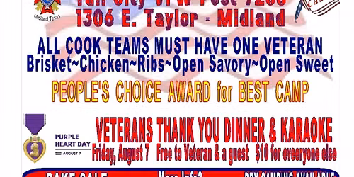 CELEBRATING AMERICA  VETERANS OUTLAW COOK OFF
