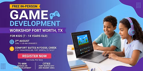 In-person Free Robotics Workshop For Kids at Fort Worth, TX(7-14yrs)