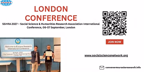 SSHRA 2027 Social Science & Humanities Research Association International Conference,06-07 Sept,UK