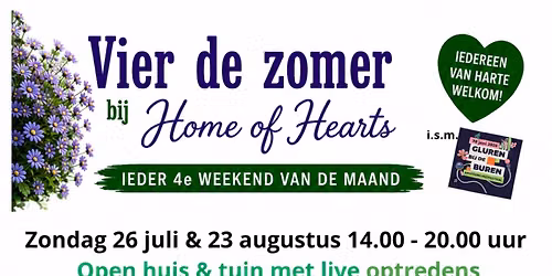 Open huis & tuin bij Home of Hearts met live-muziek.
