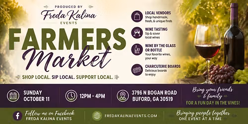 Cloudland Vineyard + Winery Farmers Market 