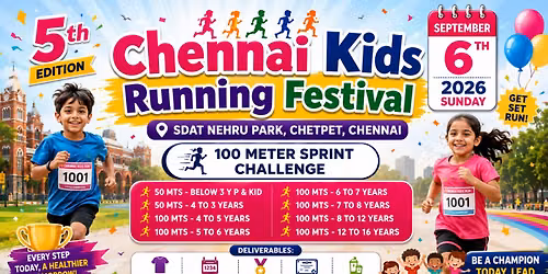 Chennai Kids Running Festival 2026 - 5th Edition