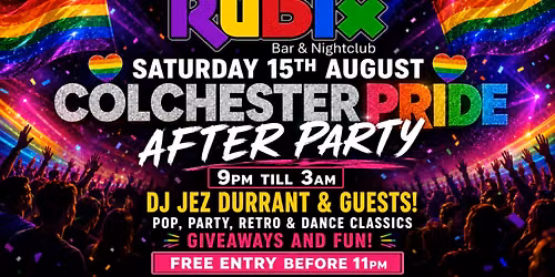 Colchester Pride \ud83c\udff3\ufe0f\u200d\ud83c\udf08 After Party