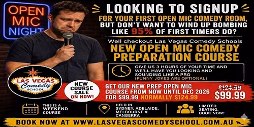 Open Mic Comedy Prep Course Las Vegas Comedy Schools Adelaide CBD