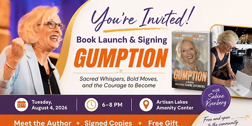 GUMPTION Book Launch Celebration & Signing with Sabine Kvenberg